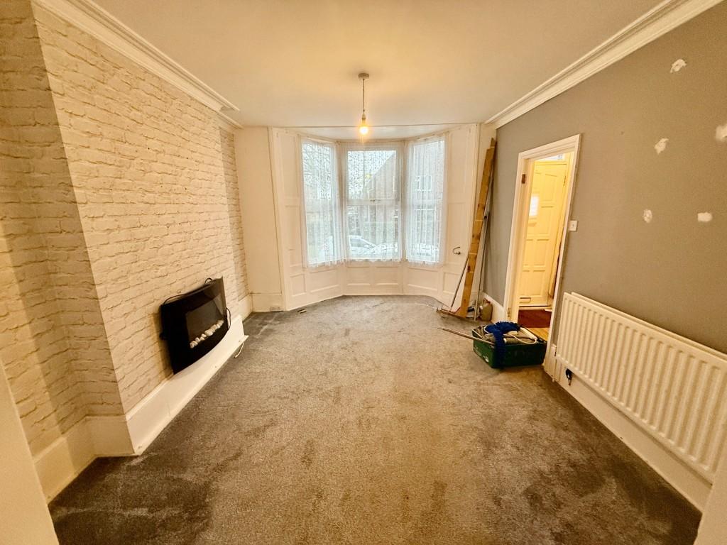 Living room with bay window