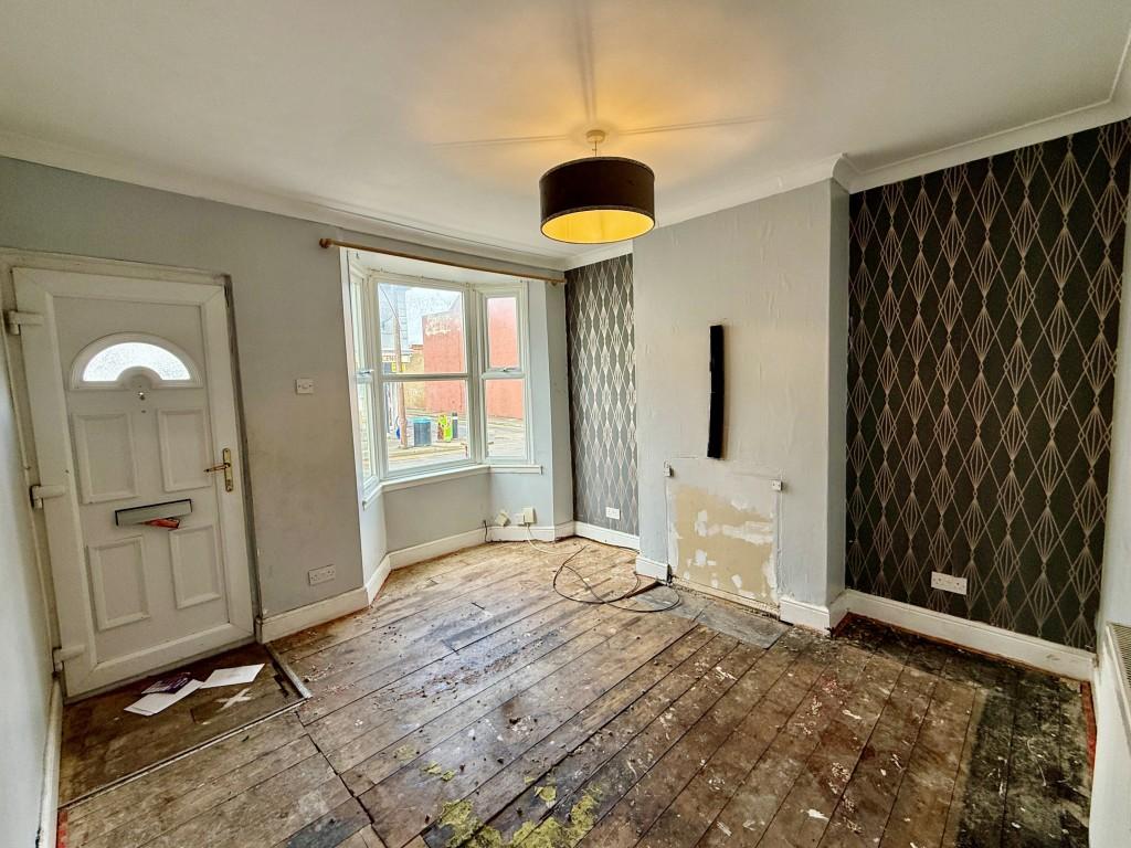 Living room with bay window