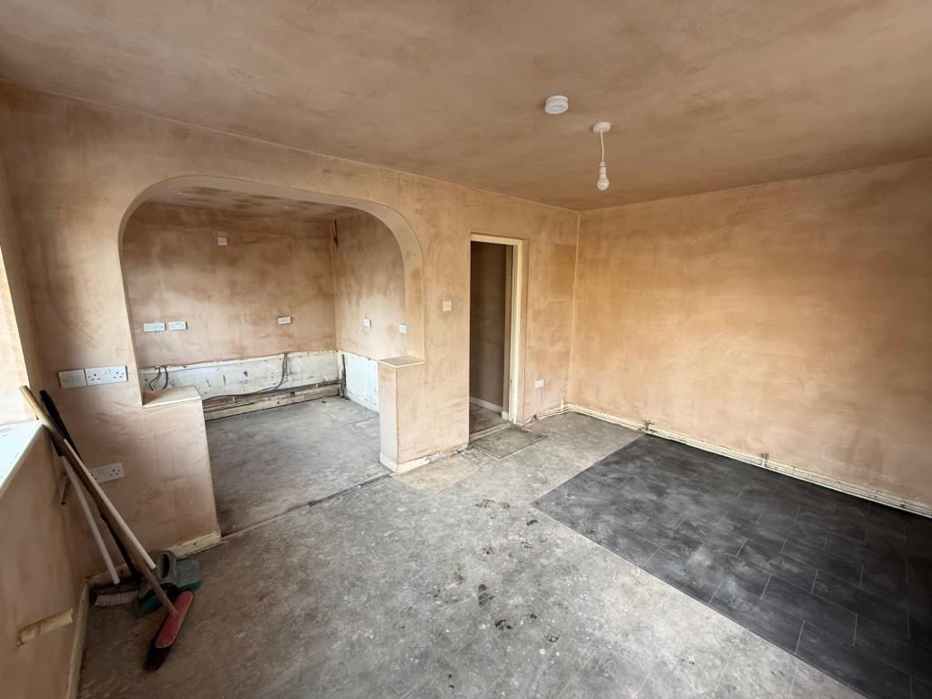 Rear family room with space for kitchen