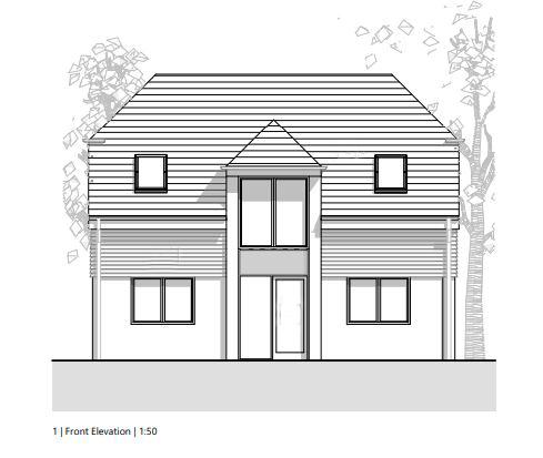 Plot 1 - Proposed front elevation