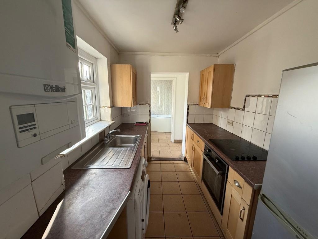 Kitchen with window to side
