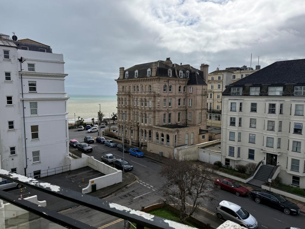 Sun balcony with views over town and seafront