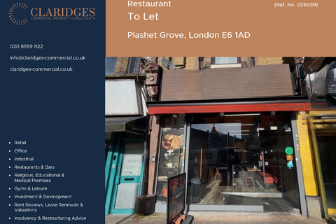 Retail property (high street) to rent, 15 Plashet Grv London E6 1AD