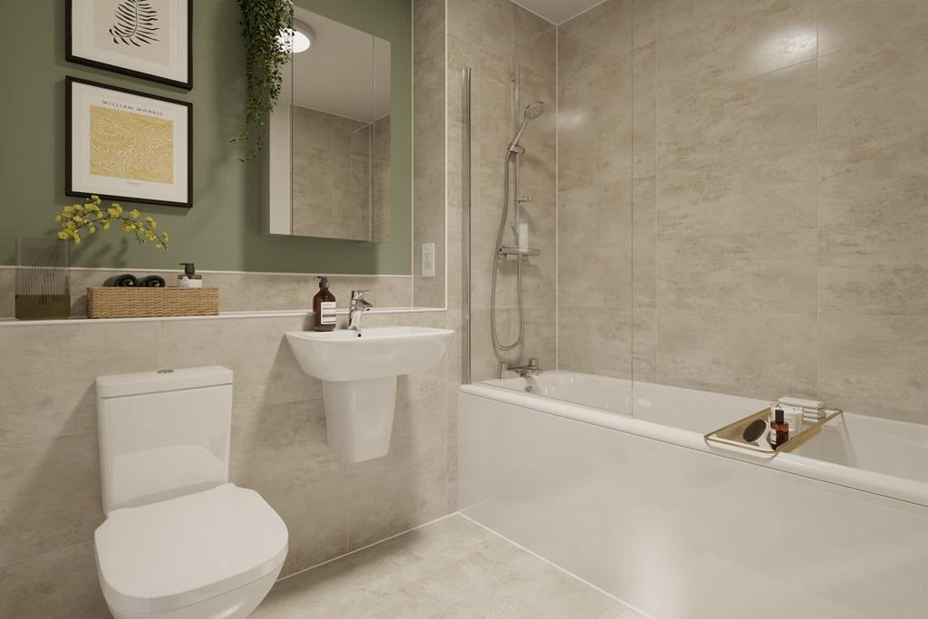 Spacious bathroom