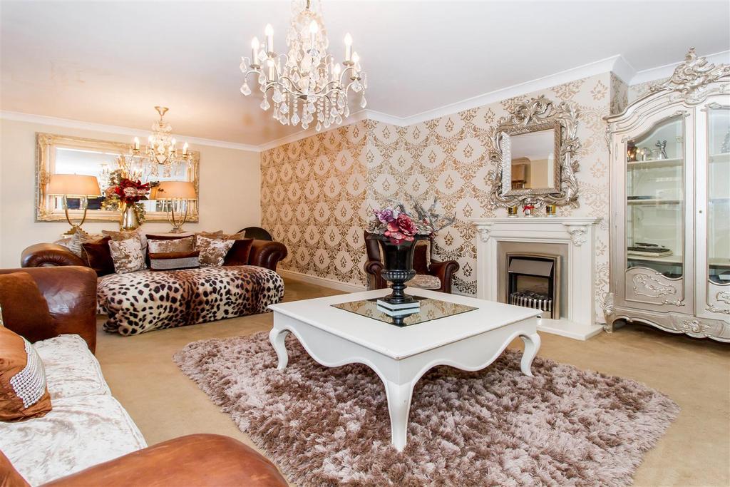 Living room, fireplace