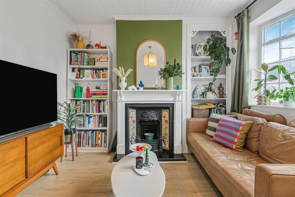 Living room, fireplace