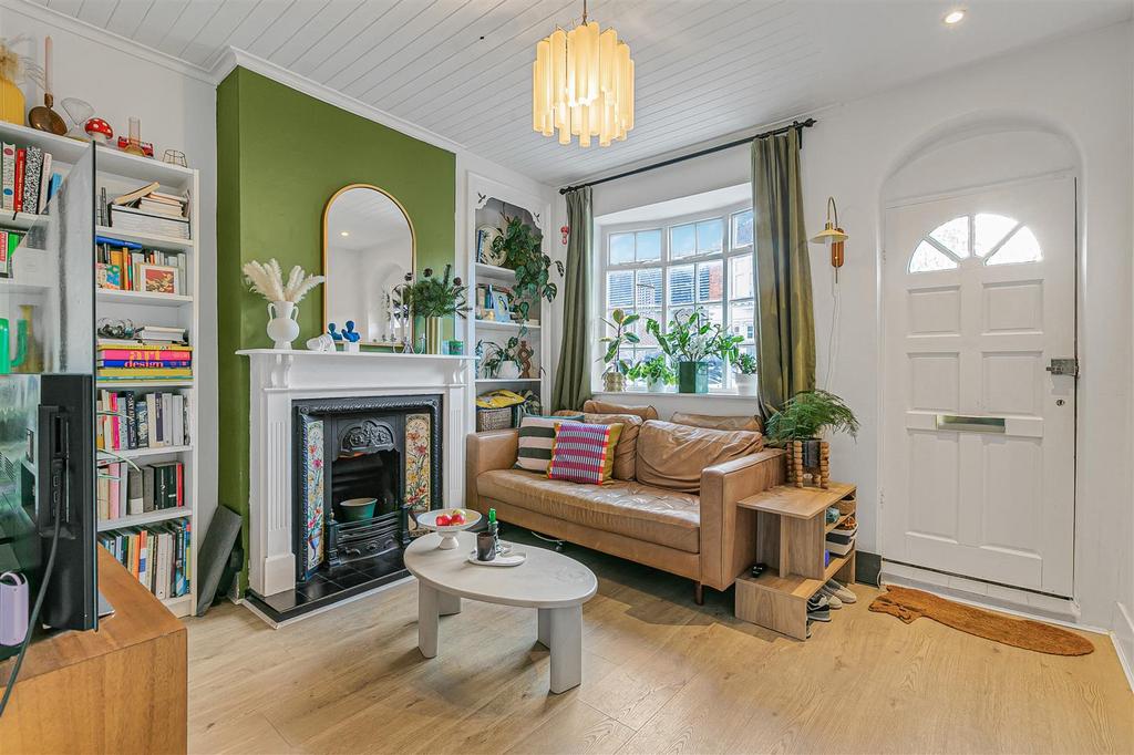 Living room, fireplace