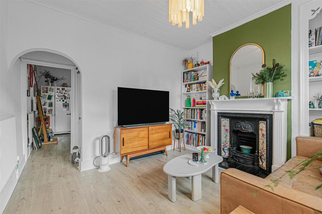 Living room, fireplace