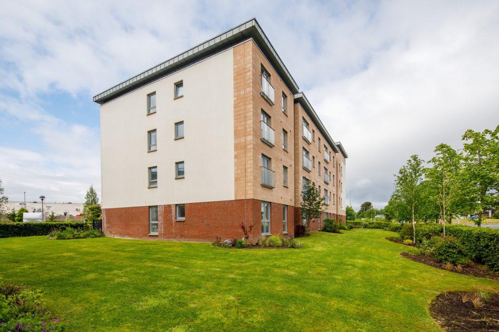 Apartment building facade, block of apartments