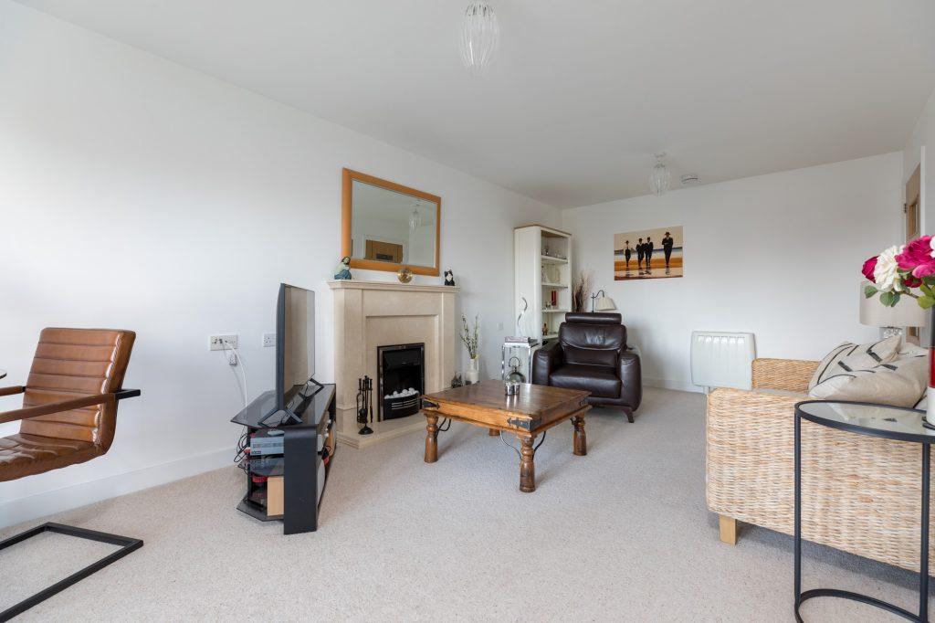 Living room, fireplace