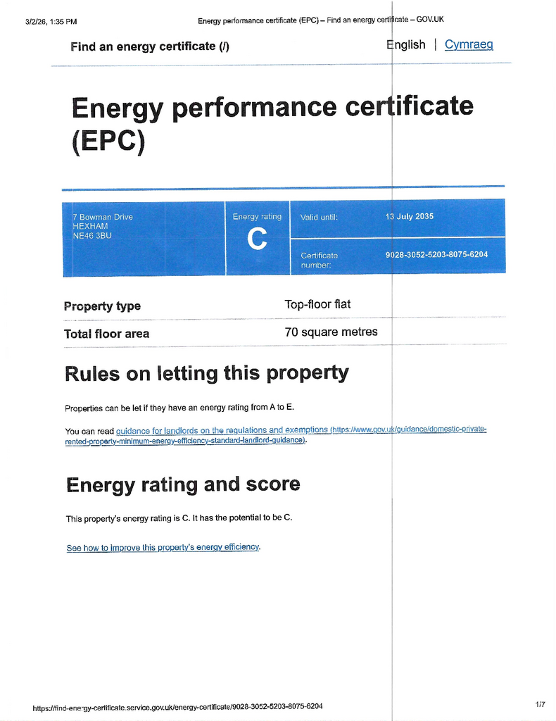EPC Certificate