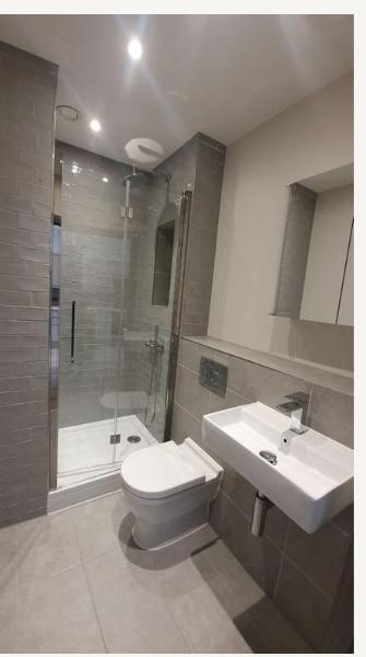 Fully tiled bathroom