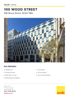Office to rent, 100 Wood St London EC2V 7AN
