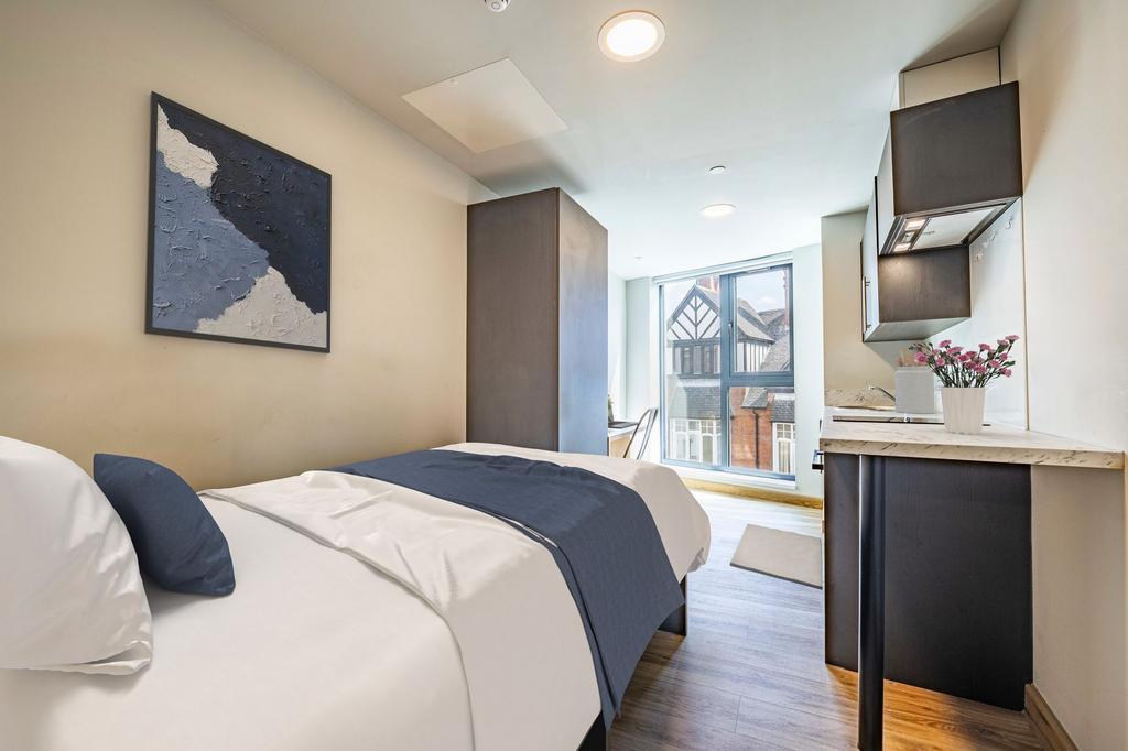 Bedroom, kitchen &amp; living area