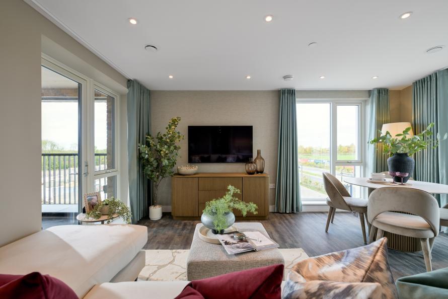 Canalside Quarter, show home apartment, living