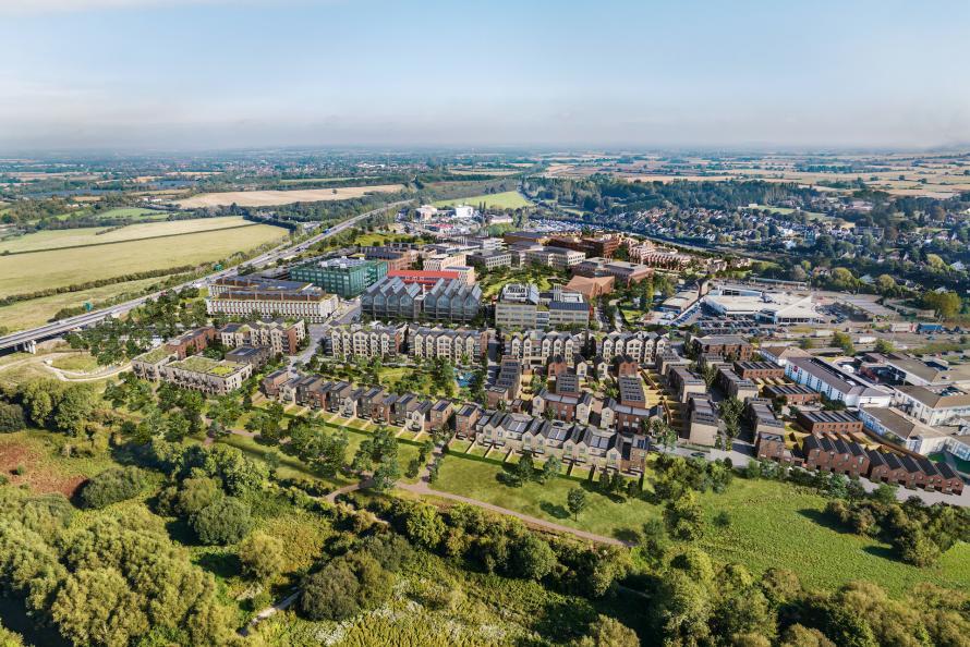 Ariel imagery of Canalside