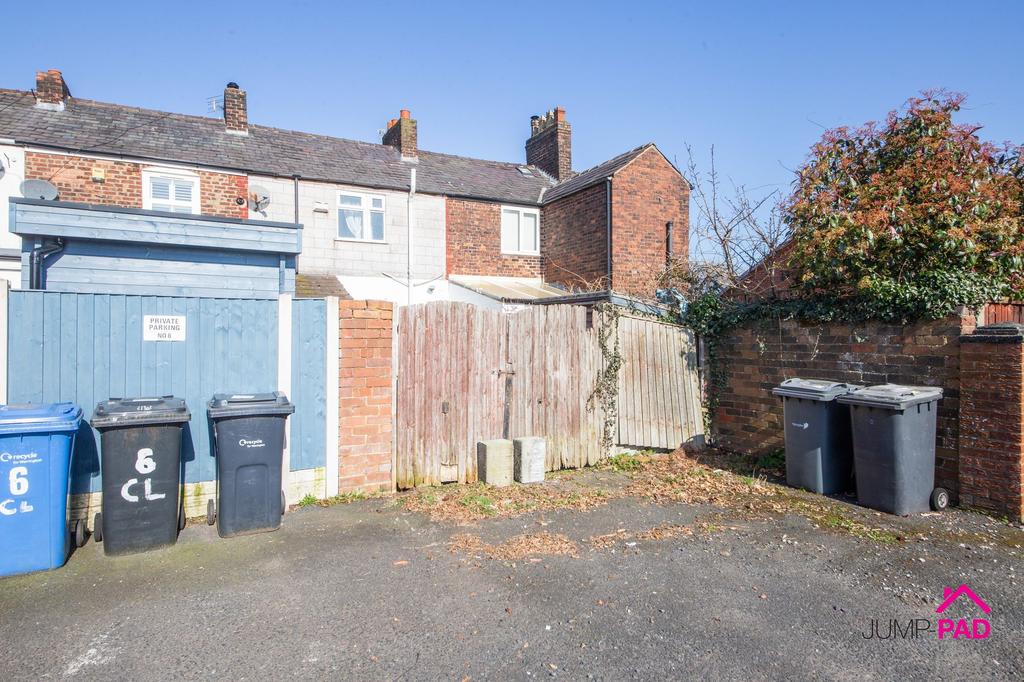 Gates behind property
