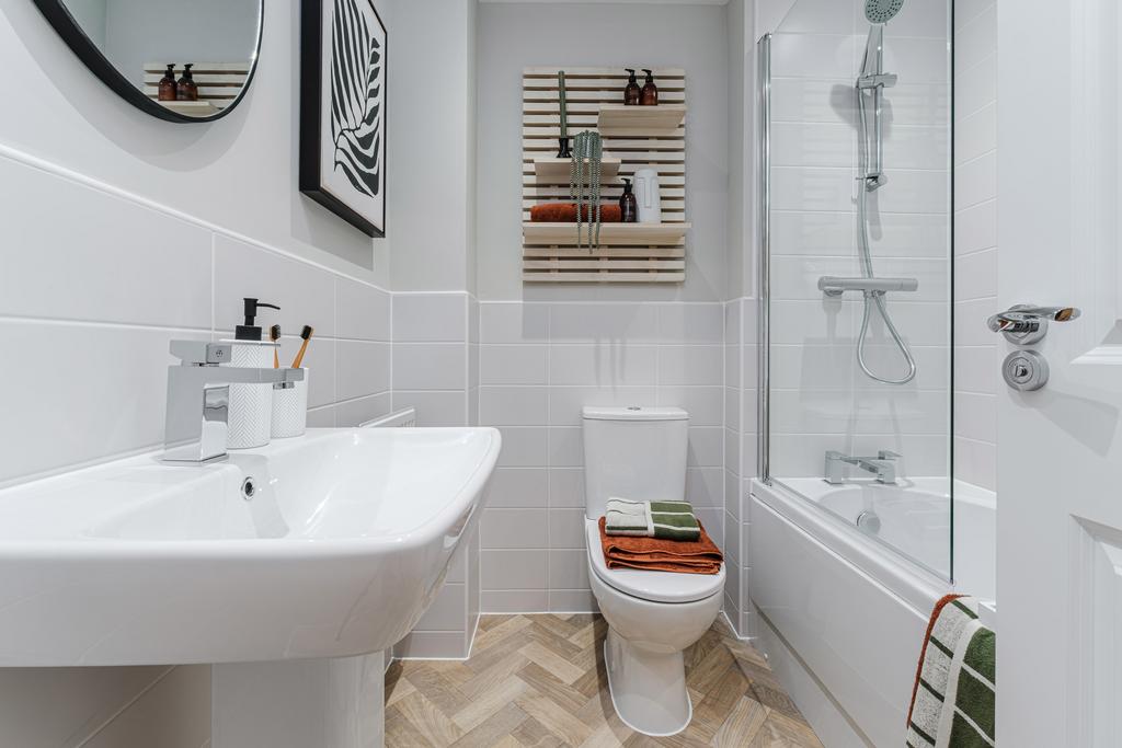 Interior view of the bathroom in our 2 bed...