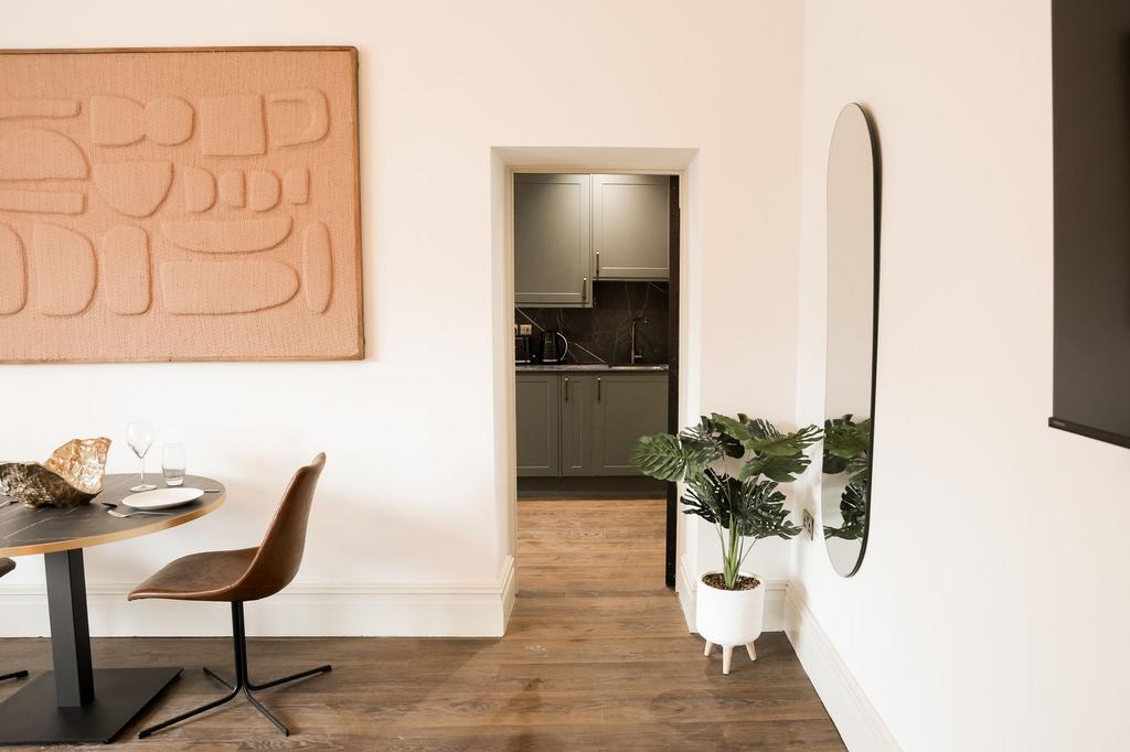 Stylish bright living area with dining spot...