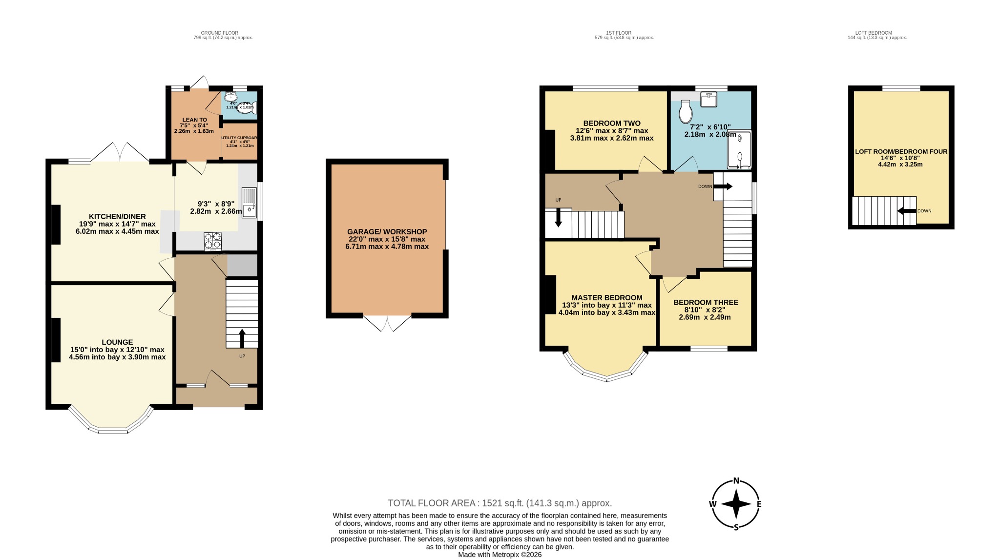 £425,000! SHOLING! NO CHAIN! STUNNING GARDEN! - 4 bedroom detached house for sale - Floor Plan
