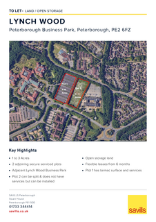 Land to rent, Lynch Wood Peterborough PE2 6FZ