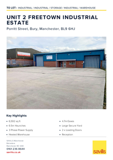 Warehouse to rent, Porritt St Bury BL9 6HD