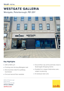 Retail property (high street) to rent, Westgate Galleria Peterborough PE1 2SY