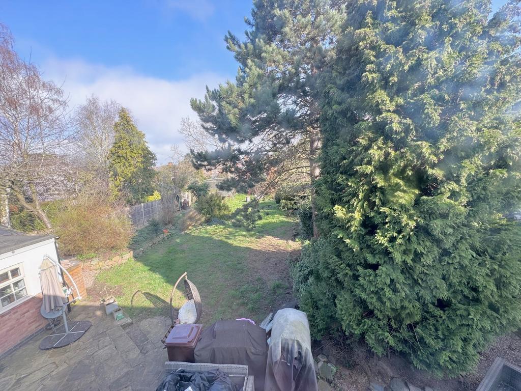 Rear view over substantial garden