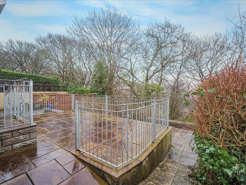 Raised patio area