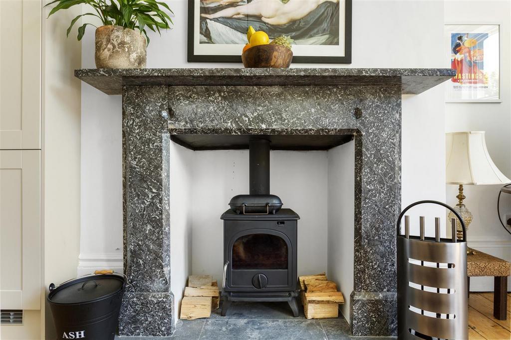 Fireplace in living room