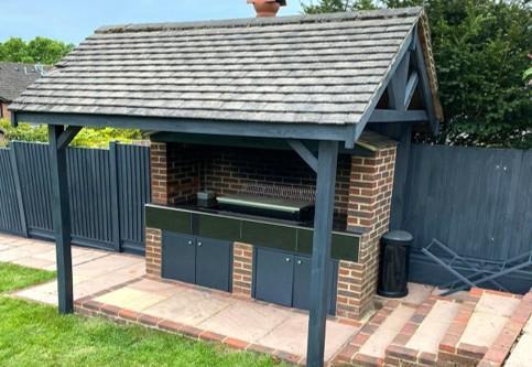 Brick built barbecue area