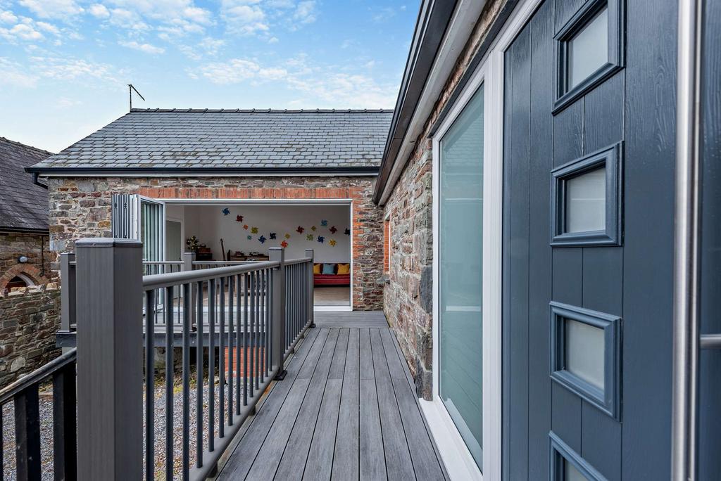Outside decking and courtyard garden