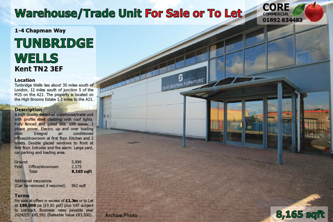 Warehouse to rent, 1-4 Chapman Way Tunbridge Wells TN2 3EF
