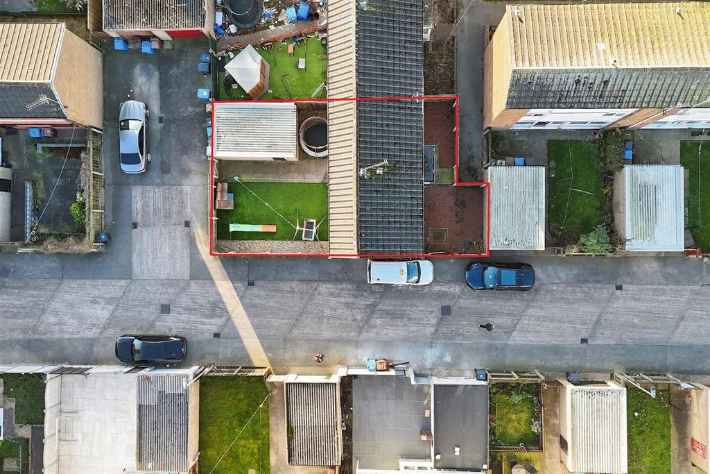 Aerial view of the property