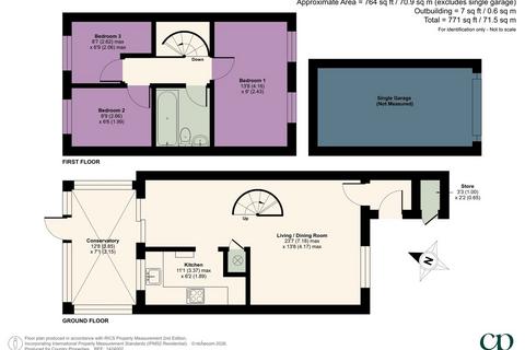 3 bedroom end of terrace house for sale, Hillside Road, Upper Stondon, Henlow, SG16