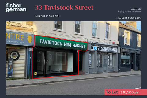 Retail property (high street) to rent, 33 Tavistock St Bedford MK40 2RB