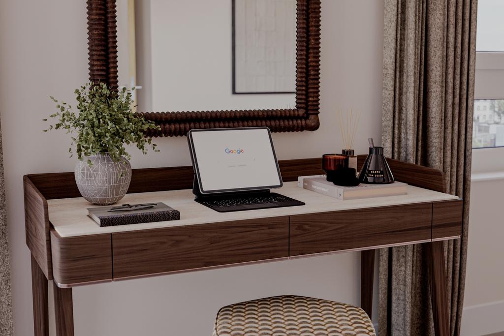 Image showing a desk with laptop