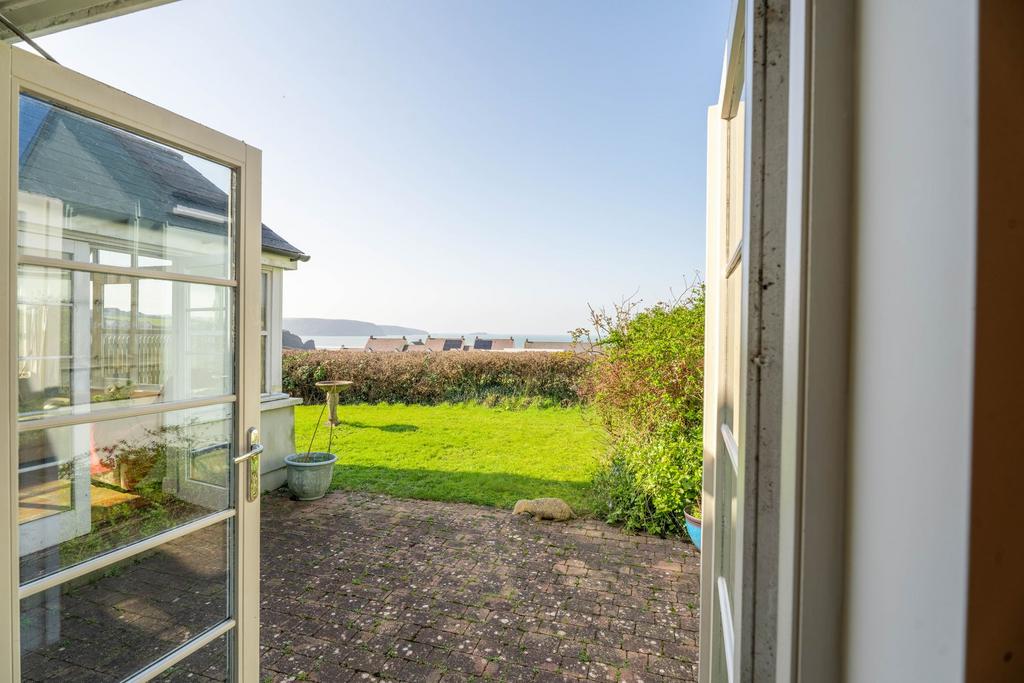 View from rear patio from Kitchen
