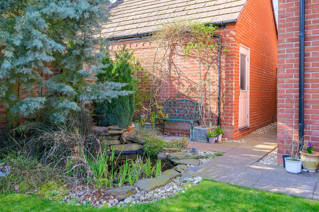 Pond and Seating Area