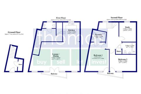 21 bedroom apartment for sale, 3 x 3 beds + 6 x 2 beds tenanted city centre apartments