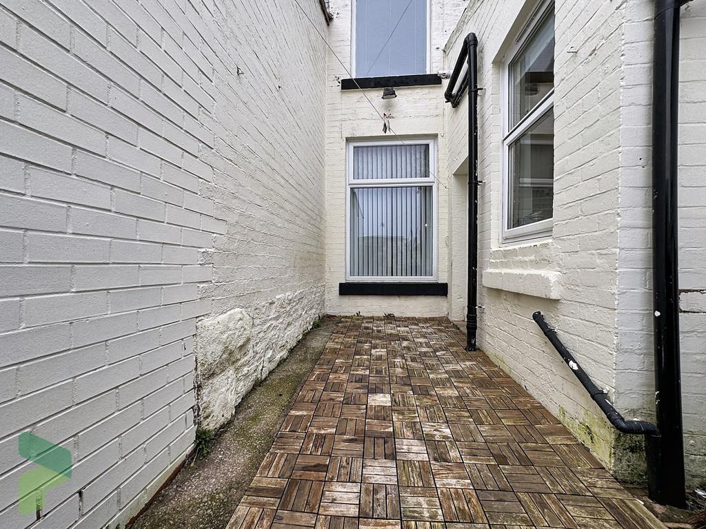 Rear elevation and yard
