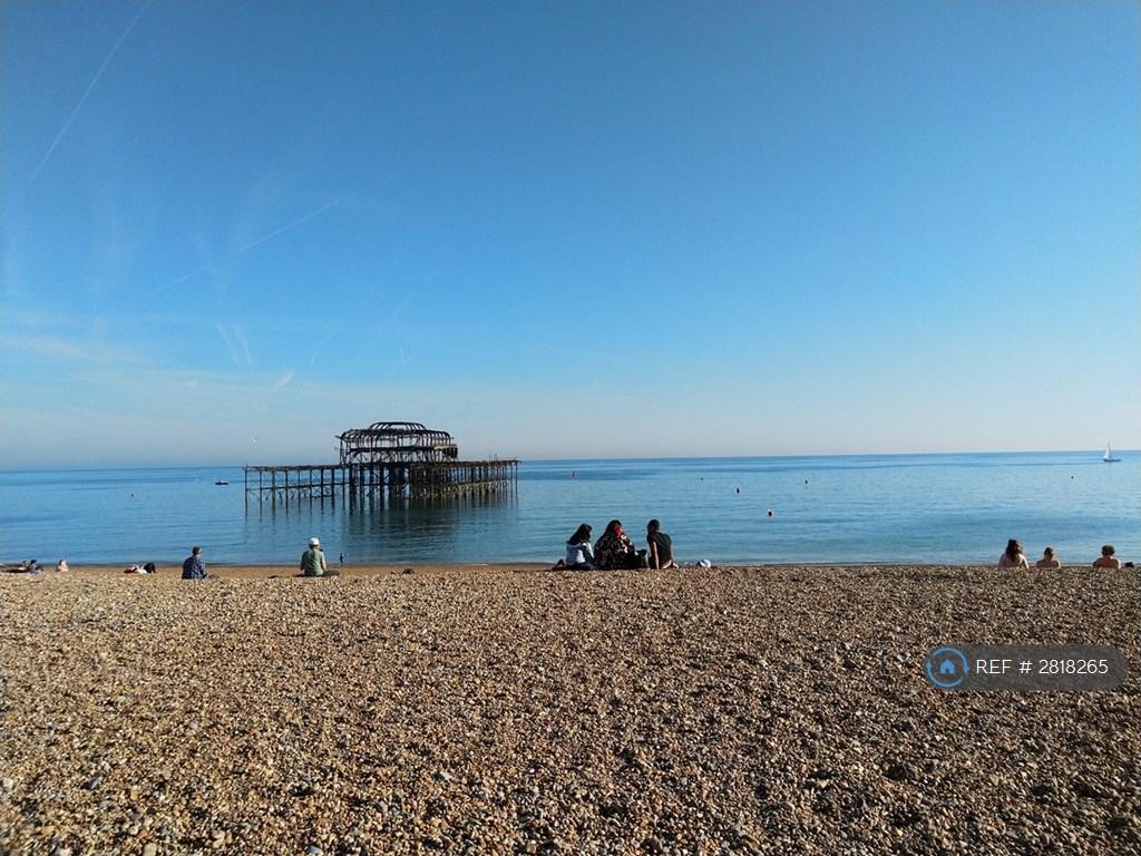 The Beach And Old Pier Outside