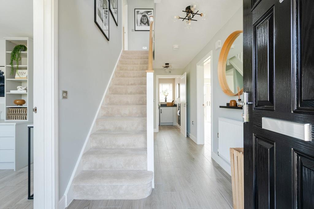 Hallway and convenient cloakroom