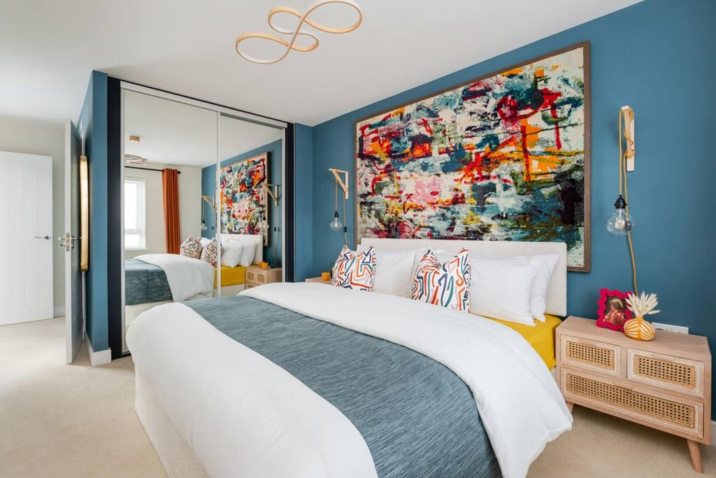 With plenty of wall space for a freestanding or...