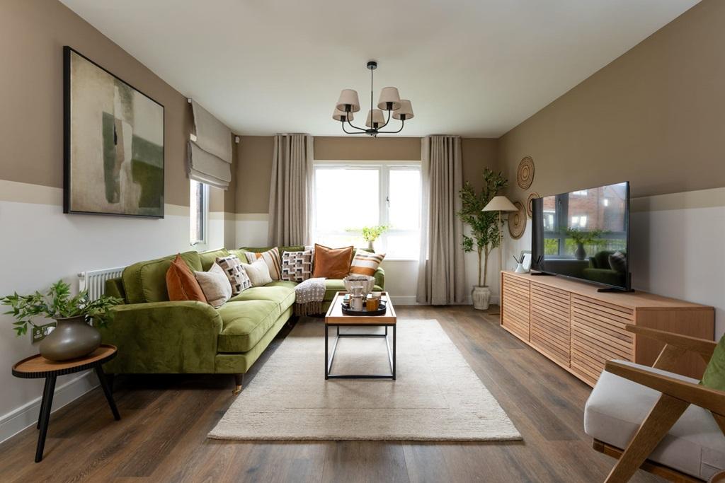 The lounge is situated at the front of the home