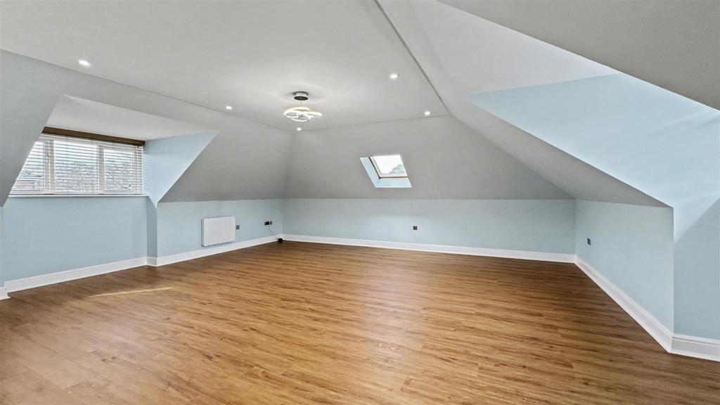 Open-plan living, dining area