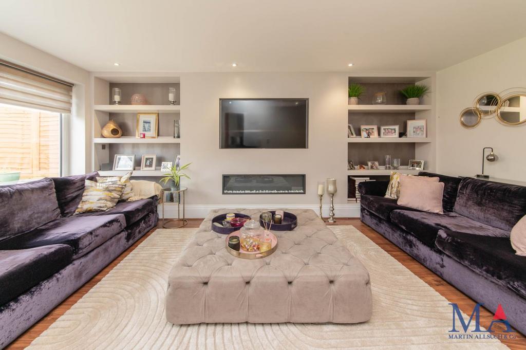 Living room, fireplace