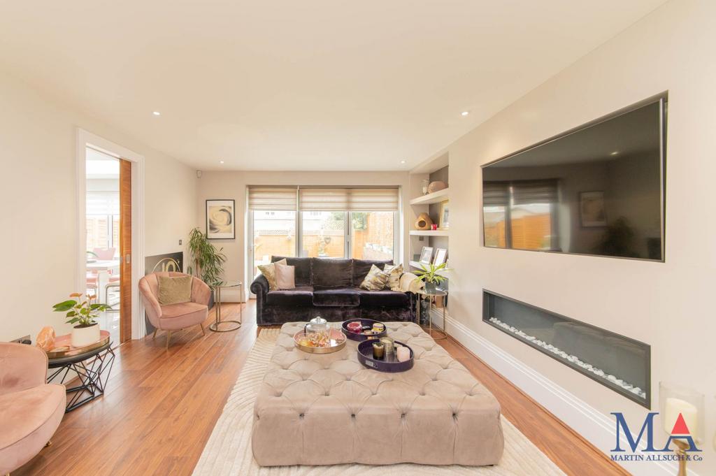 Living room, fireplace