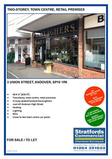 Retail property (high street) to rent, 3A-5B Union St Andover SP10 1PA