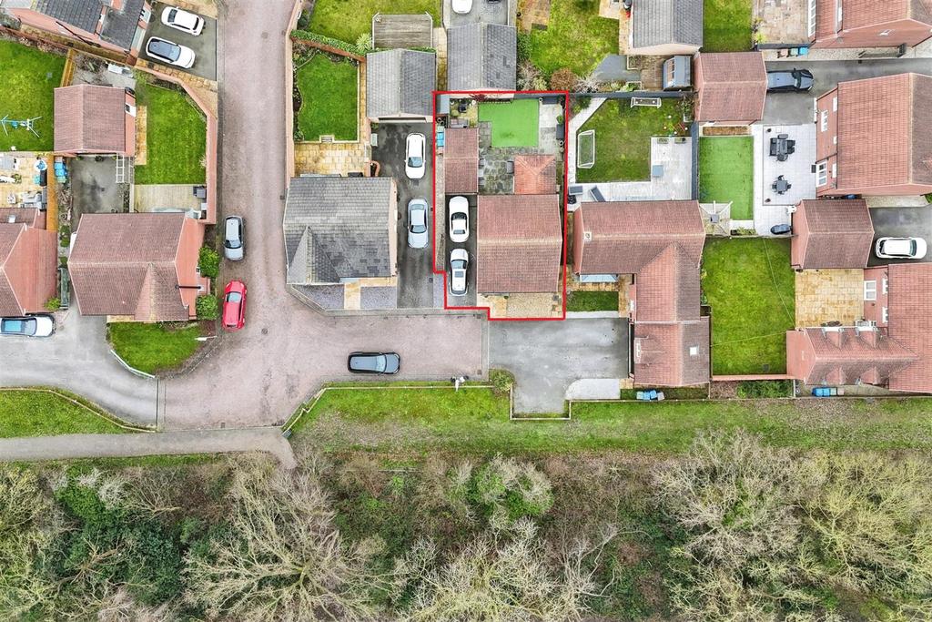 Aerial view of the property